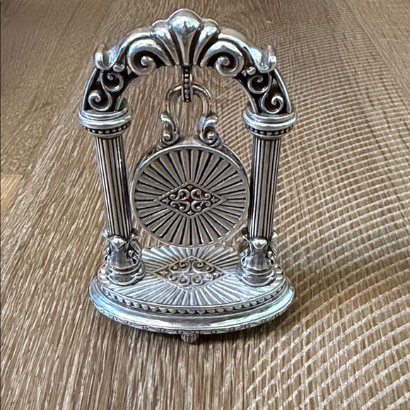 Brighton Ornate Silver Clock - Picture 2 of 5